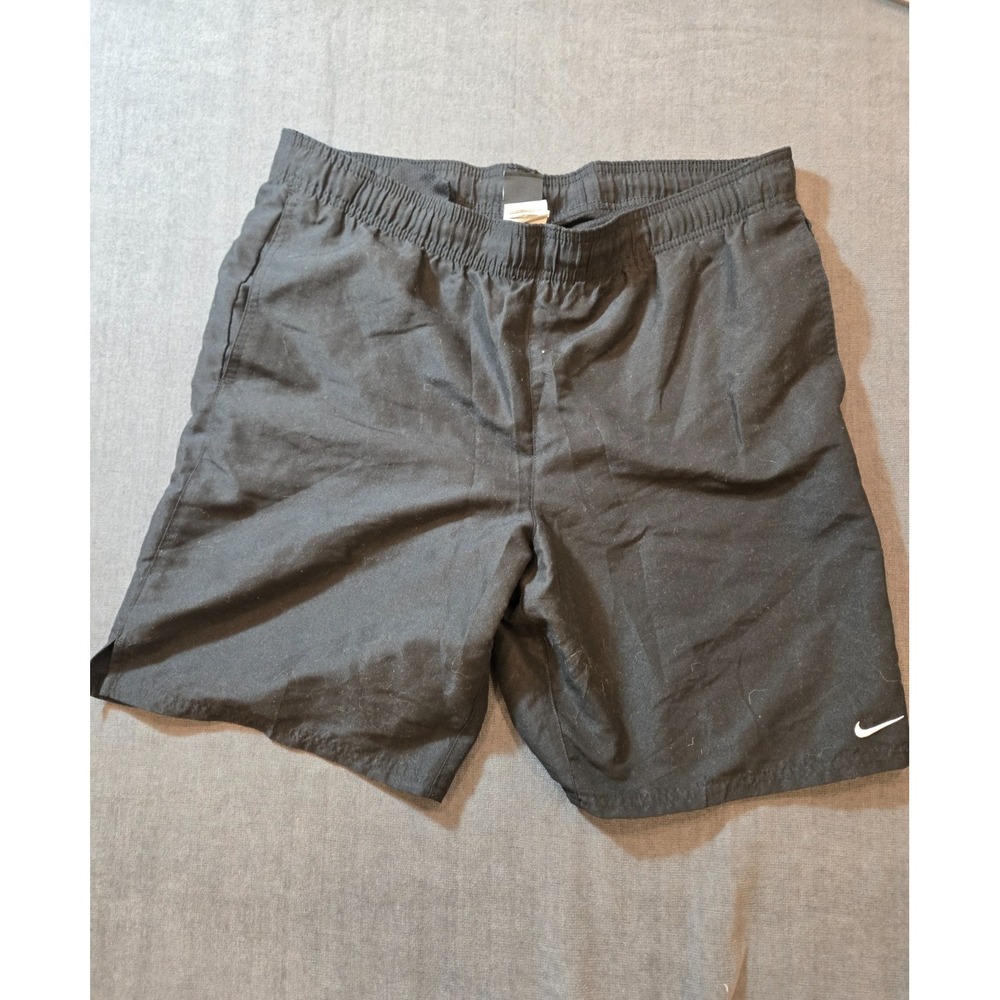 Nike Dri-FIT Men's L Black Running Training Athletic Shorts Drawstring Swoosh
